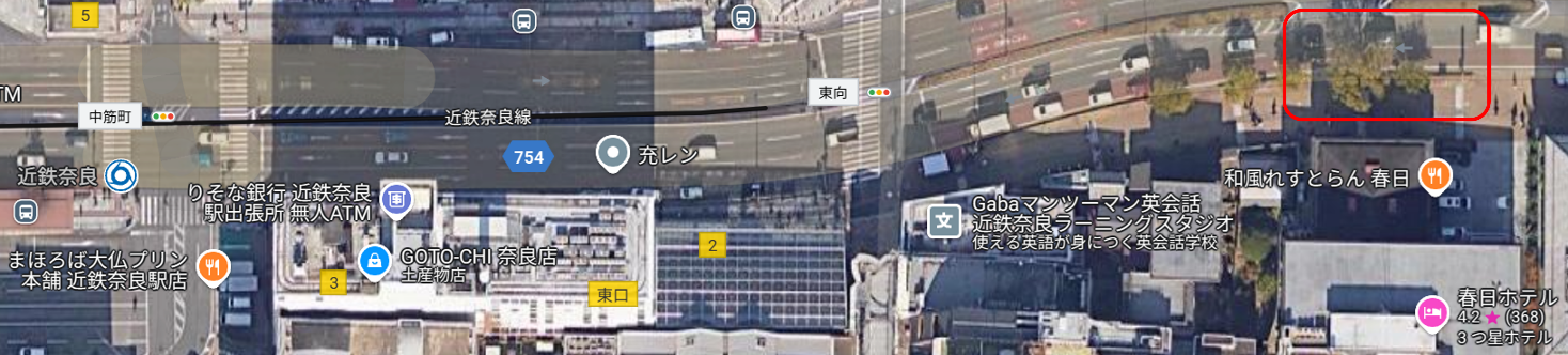 近鉄奈良駅のシャトルバス乗り場